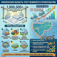 в Смоленской области выданы разрешения на строительство нежилой недвижимости свыше 1 млн кв. м - фото - 1